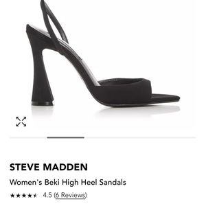 Steve Madden Women’s Beki High Heel Sandal - 4” Black Worn Once